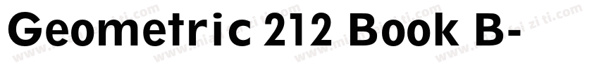 Geometric 212 Book B字体转换